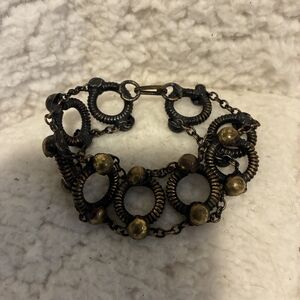 Elegant Gold and Black Women's Bracelet